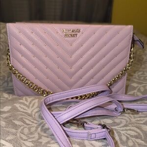 Victoria's Secret Lilac Chevron Crossbody Bag